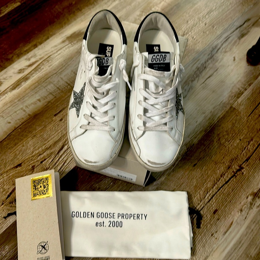 Authentic Golden Goose Sneakers! New Super-Star Glitter Star